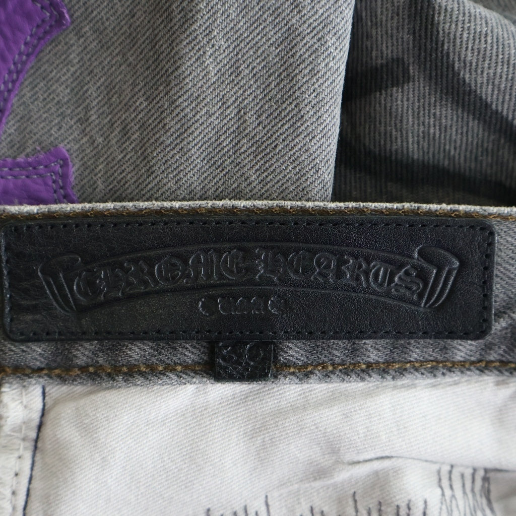 CHROME HEARTS(クロムハーツ) STENCIL DENIM/ステンシル ペイントデザインクロスパッチ付き501デニムパンツ