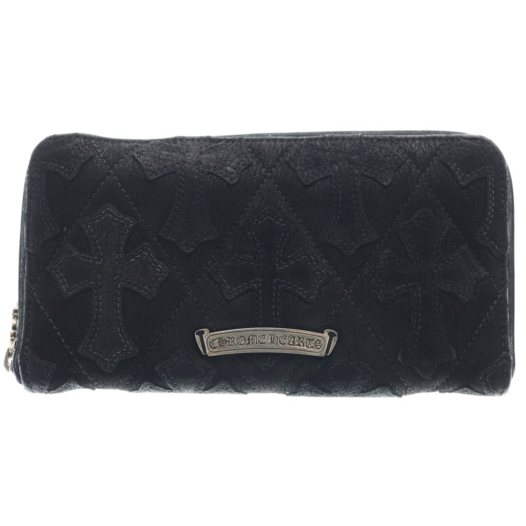CHROME HEARTS(クロムハーツ) REC F ZIP QUILTED LTD セントバース限定 セメタリークロスキルティングレザー財布