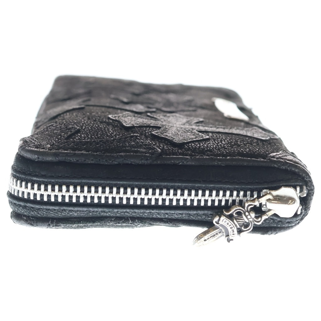 CHROME HEARTS(クロムハーツ) REC F ZIP QUILTED LTD セントバース限定 セメタリークロスキルティングレザー財布