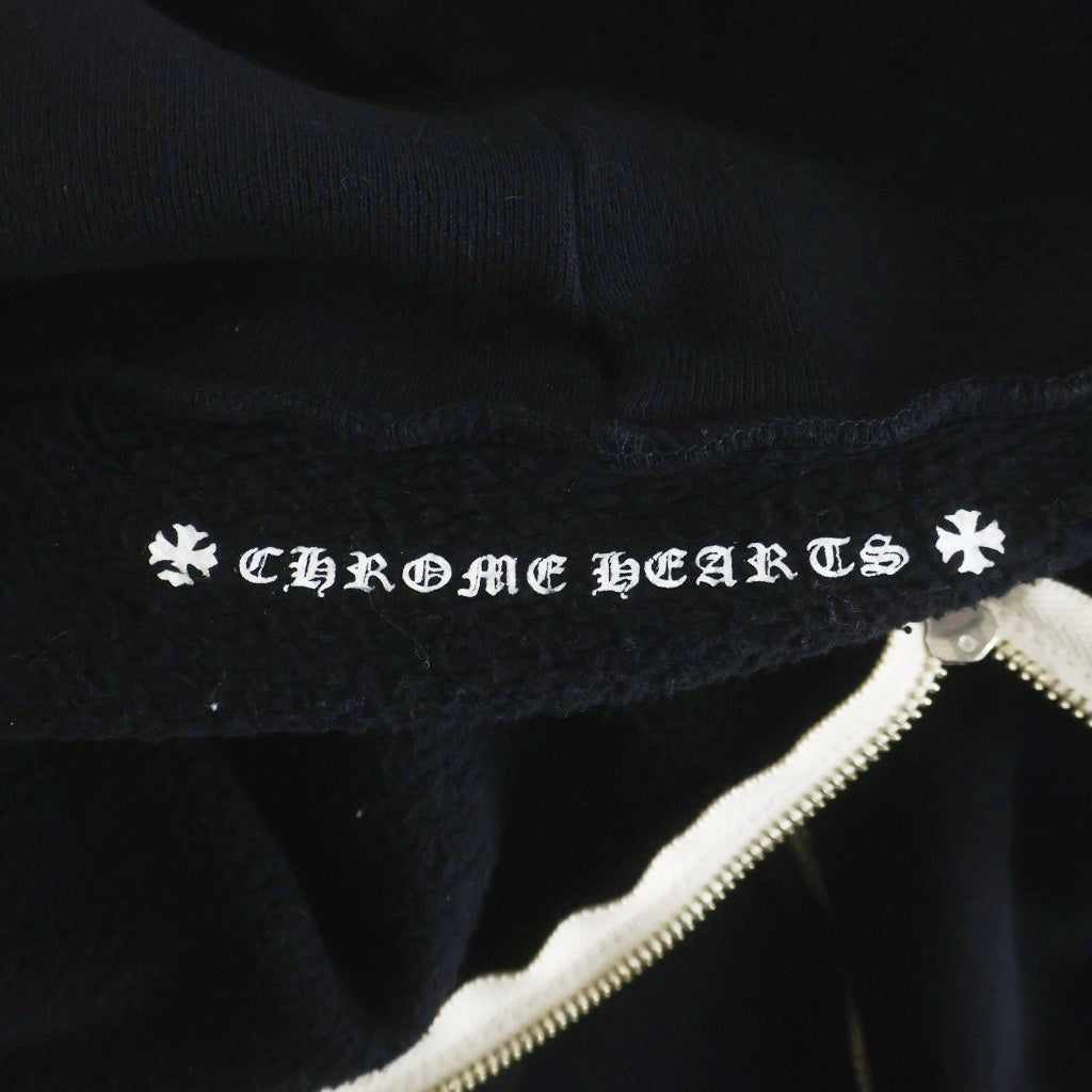 CHROME HEARTS(クロムハーツ) FLRL Zip Hoodie 袖フローラル ジップアップパーカー アーチロゴ ブラック