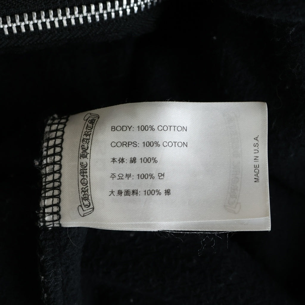 CHROME HEARTS(クロムハーツ) SWTSHRT HD ZIP LTD ラスベガス限定バックホースシュープリントジップアップパーカー ブラック