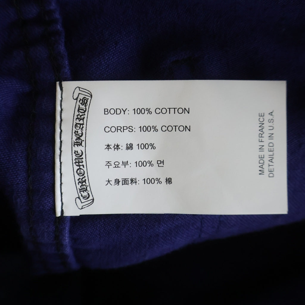 CHROME HEARTS(クロムハーツ) FRENCH WORK PANTS クロスパッチフレンチワークロングパンツ ブルー