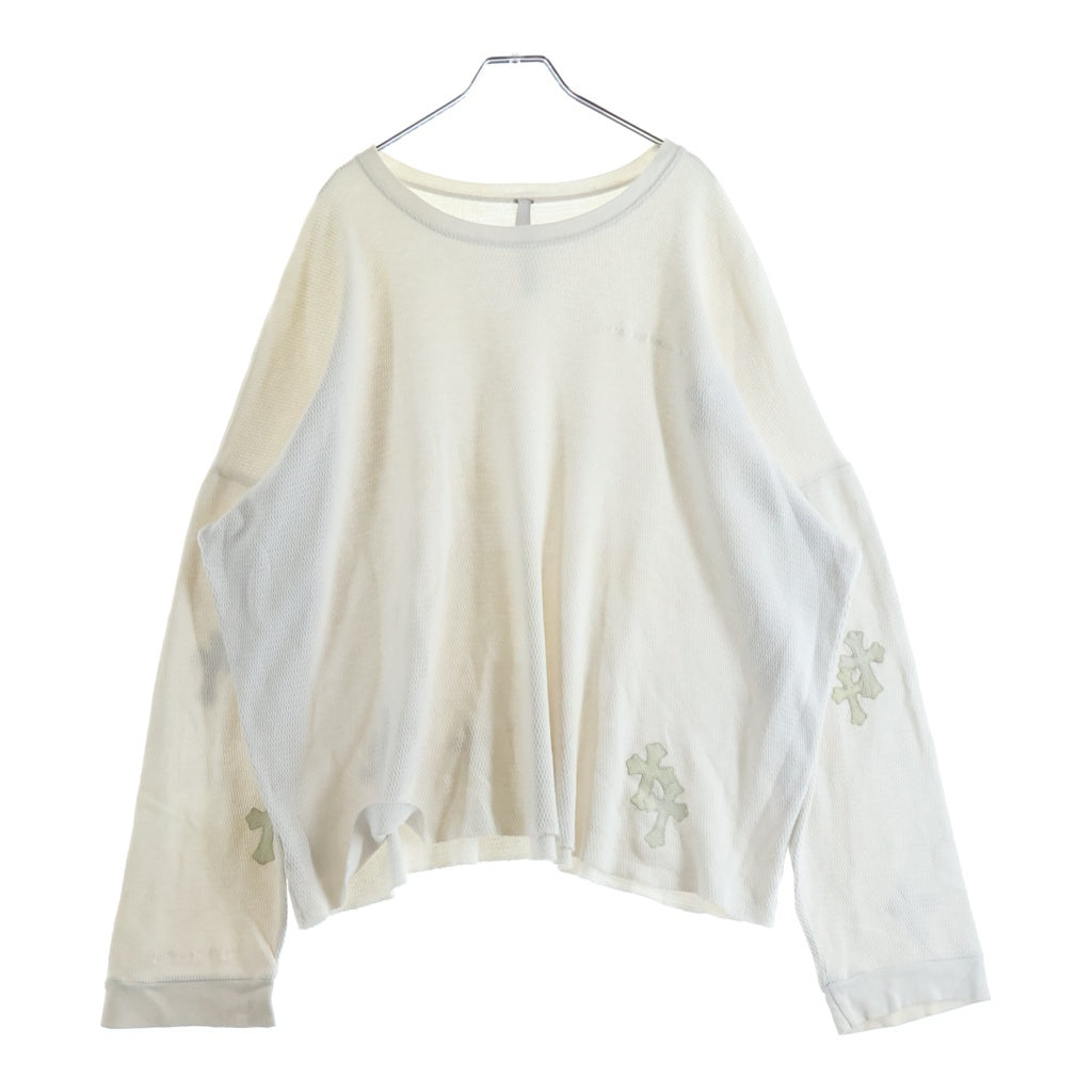 CHROME HEARTS(クロムハーツ) GRP Y NOT U OVRSZD PLV THRML サーマルロングスリーブ レザークロスパッチ付き長袖カットソー