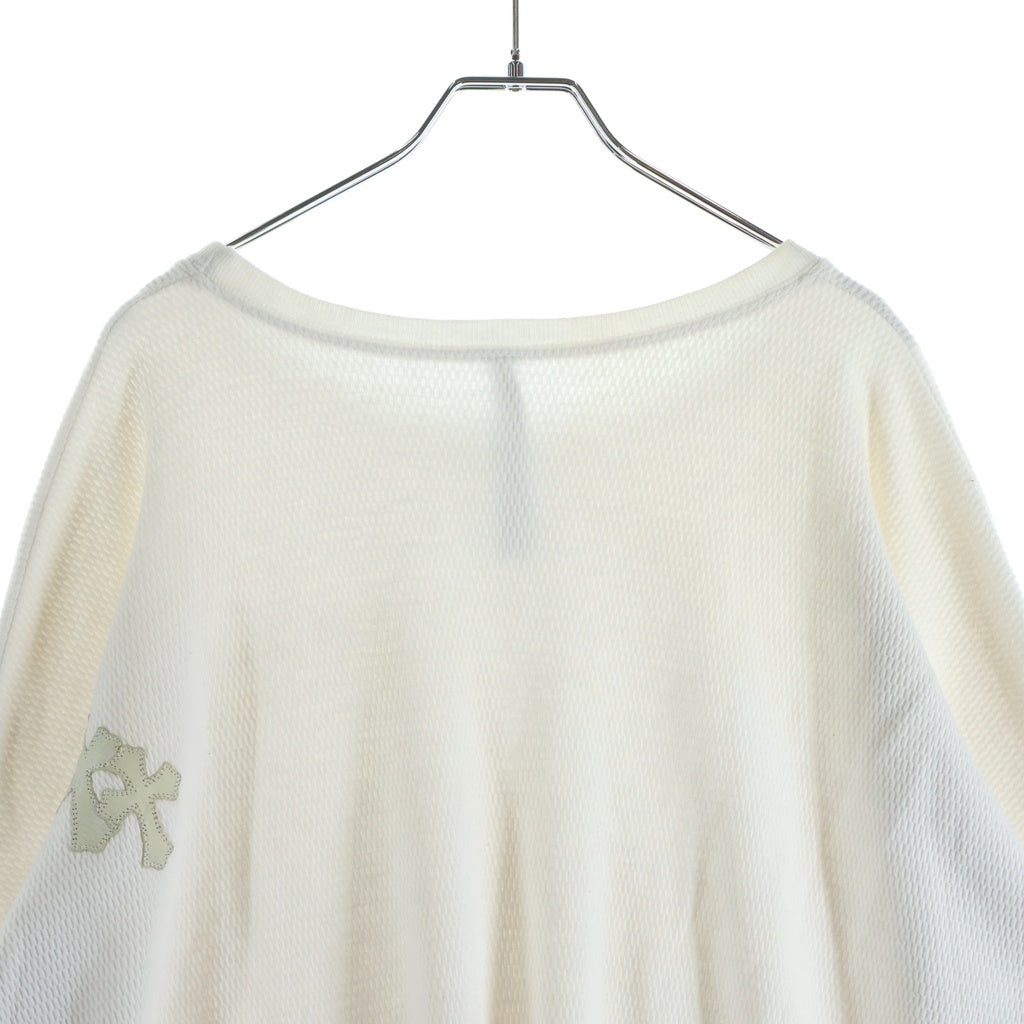 CHROME HEARTS(クロムハーツ) GRP Y NOT U OVRSZD PLV THRML サーマルロングスリーブ レザークロスパッチ付き長袖カットソー