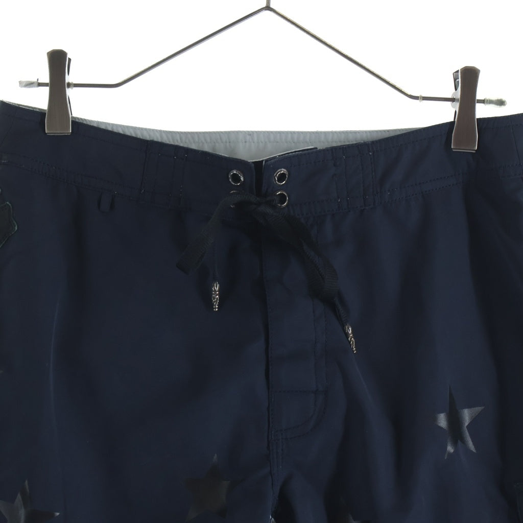 CHROME HEARTS(クロムハーツ) Cross Leather Patch Star Surf Short Pants レザークロスパッチ付き スターサーフショートパンツ