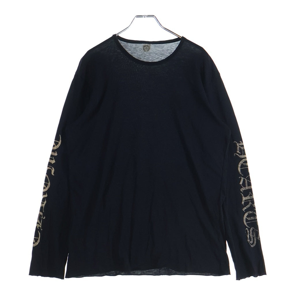 CHROME HEARTS(クロムハーツ) OLD 袖英字ロゴ バックスクロールラベルプリント長袖Tシャツカットソー