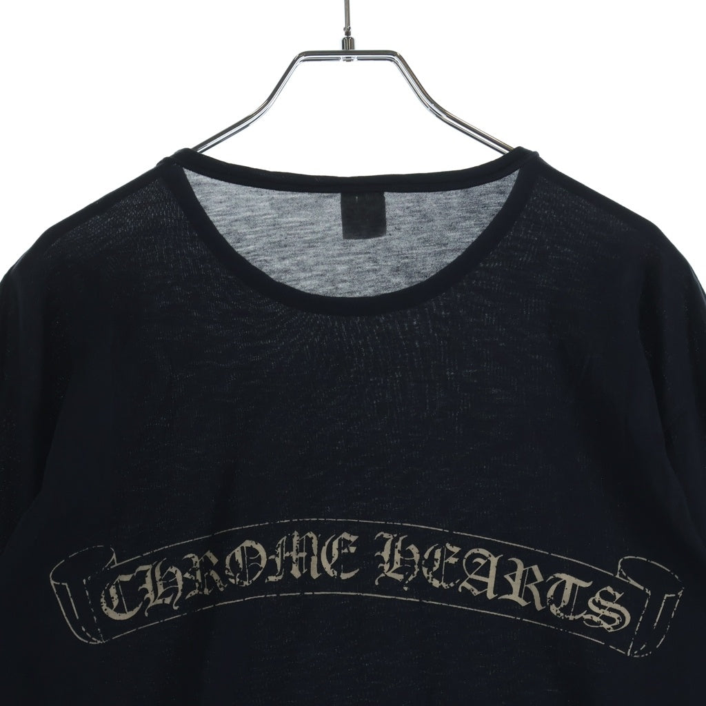 CHROME HEARTS(クロムハーツ) OLD 袖英字ロゴ バックスクロールラベルプリント長袖Tシャツカットソー