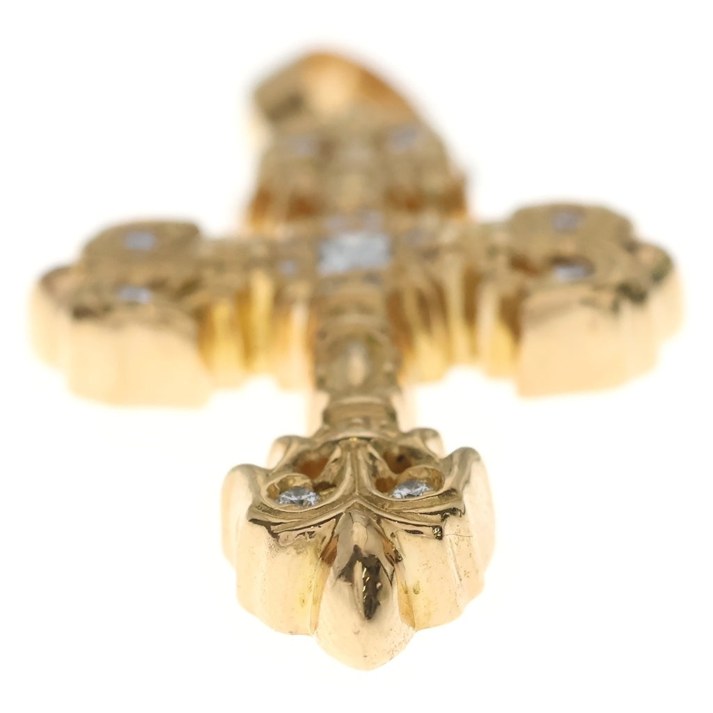 CHROME HEARTS(クロムハーツ) 22K FILIG CROSS-XSM P D フィリグリークロスXS PAVEダイヤ ゴールドネックレストップネックレストップ