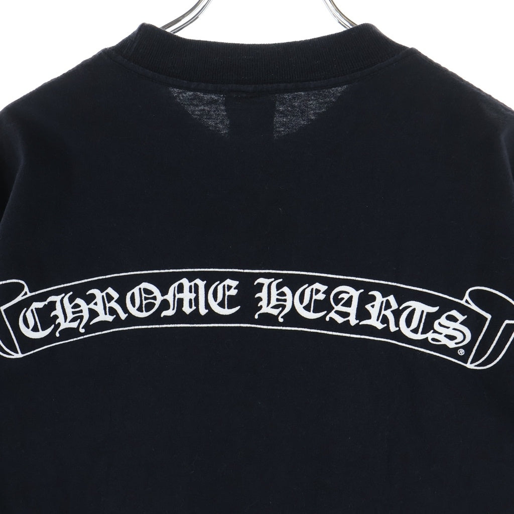 CHROME HEARTS(クロムハーツ) OLD S/S ネックロゴ ヴァインダガーバックスクロールラベルプリント 半袖Tシャツカットソー