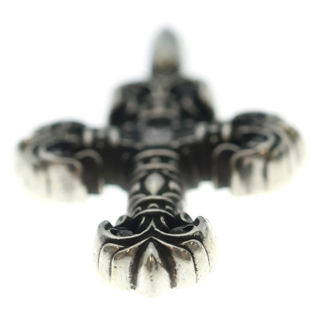 CHROME HEARTS(クロムハーツ) CHARM FILIGREE TINY P DMND タイニーフィリグリー PAVEダイヤシルバーネックレストップ