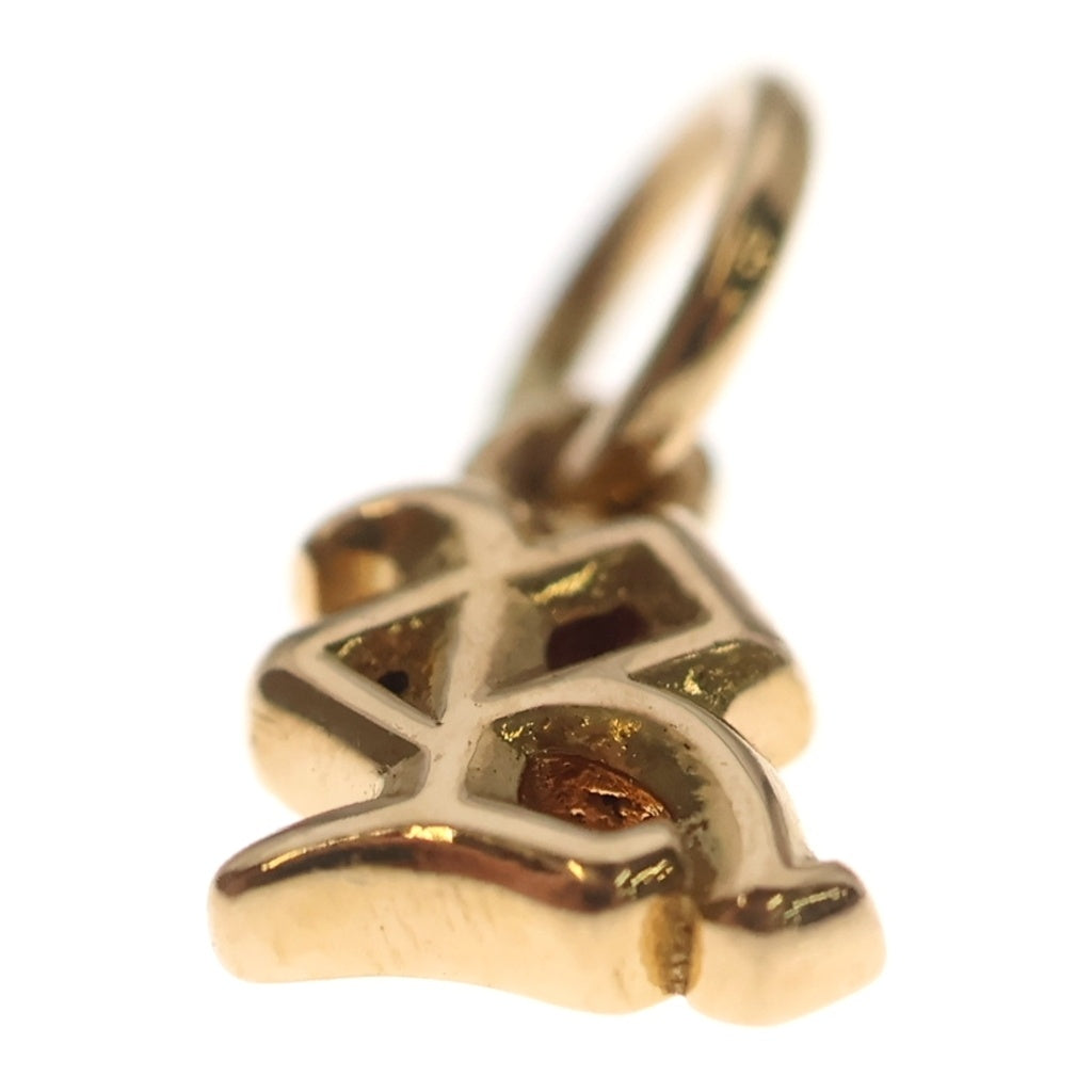 CHROME HEARTS(クロムハーツ) 22K STACK ALPHABET アルファベットスタックチャーム Rイニシャルゴールドネックレストップ