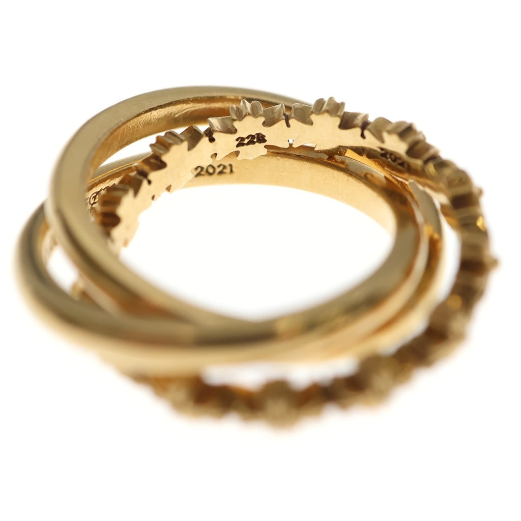 CHROME HEARTS(クロムハーツ) 22K TINY E CH PLUS BAND TRPL タイニーECHプラストリプル ゴールドリング