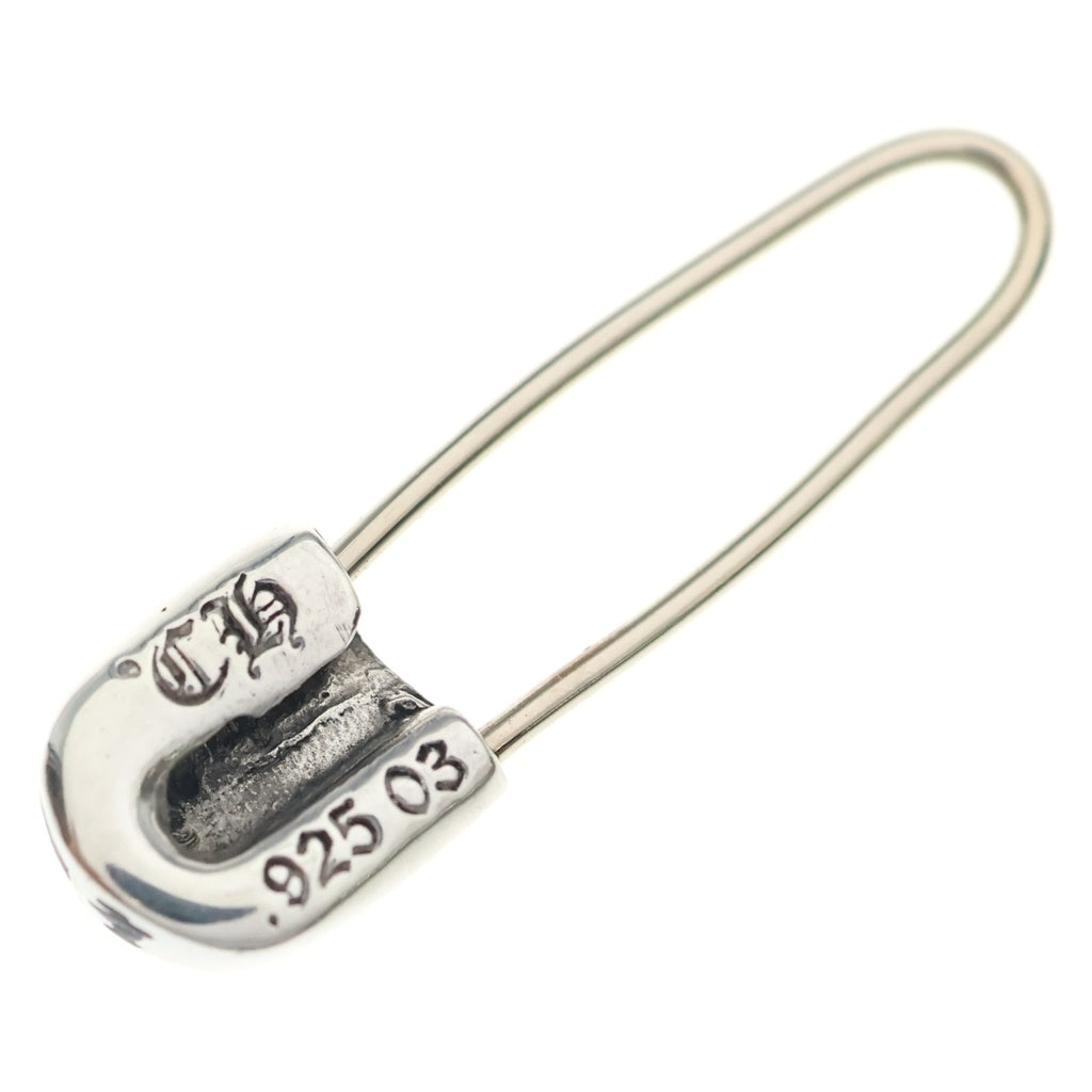 CHROME HEARTS(クロムハーツ) ER SAFETY PIN EMRLD セーフティピン 1エメラルド シルバーピアス
