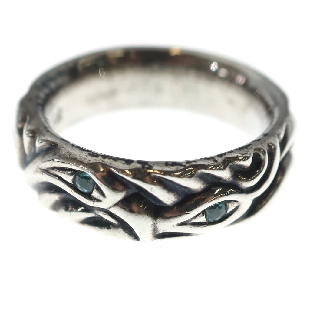 LONE ONES(ロンワンズ) LOVE BITE RING with BLUE ZIRCON ラヴバイトリング ウィズ ブルージルコン シルバー MFR-0016-BZ