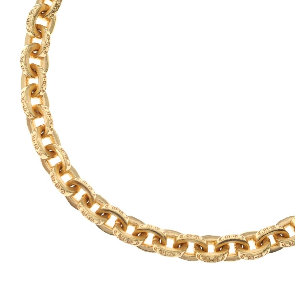 CHROME HEARTS(クロムハーツ) 22K PAPER CHAIN 24 ペーパーチェーン24inch ゴールドネックレス