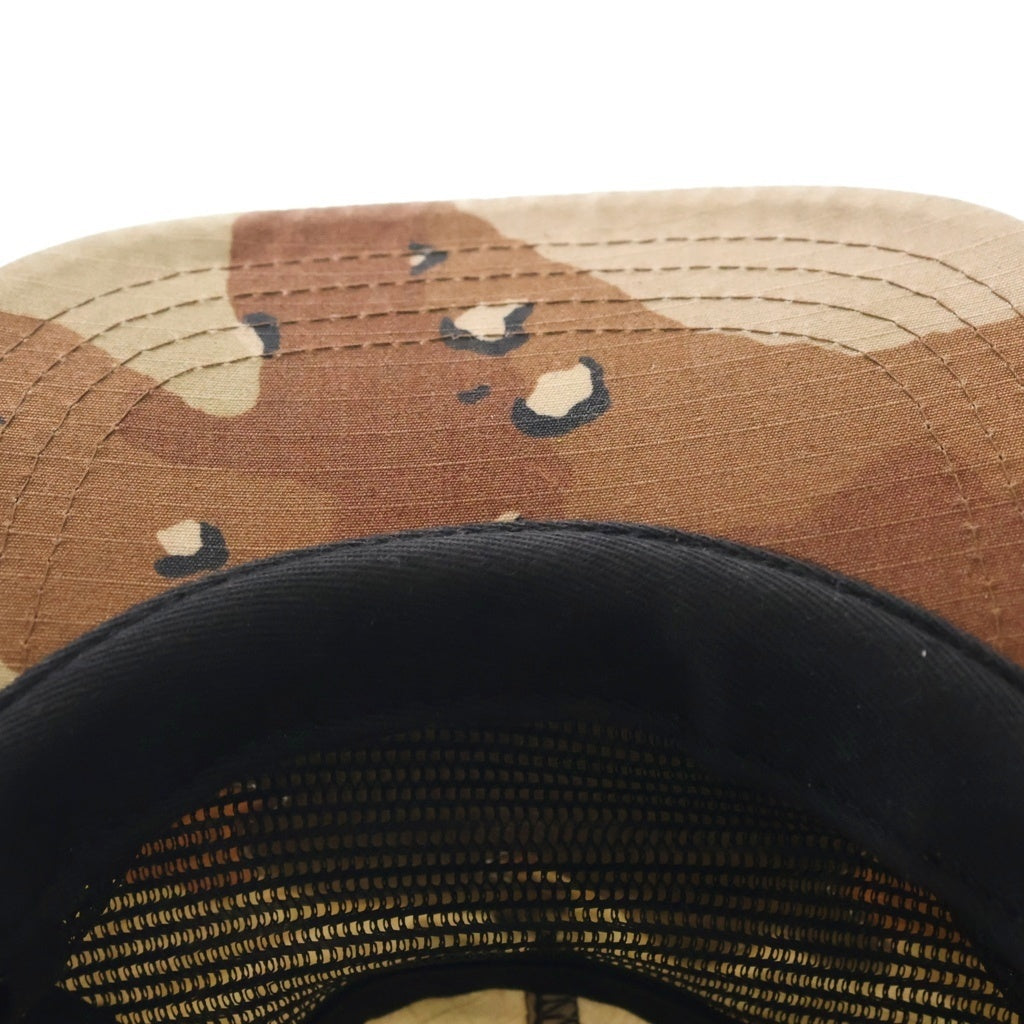 CHROME HEARTS(クロムハーツ) Sex Records 5 Panel Hat Camo ロゴレザーパッチカモフラキャップ帽子 ブラウン/イエロー
