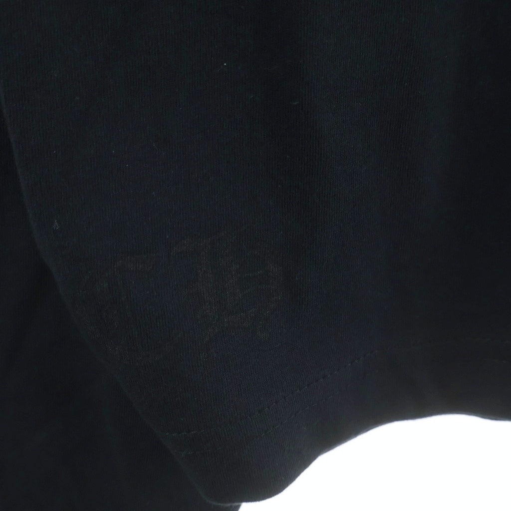 CHROME HEARTS(クロムハーツ) CH LS NECK LOGO ネックロゴプリント 袖ロゴ 長袖Tシャツ ロングスリーブカットソー ブラック