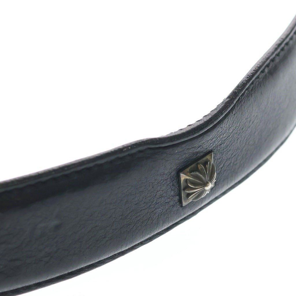 CHROME HEARTS(クロムハーツ) PYRAMID PLS STUDS ゼロピラミッドスタッズ ベルトストラップ スナップボタン ブラック