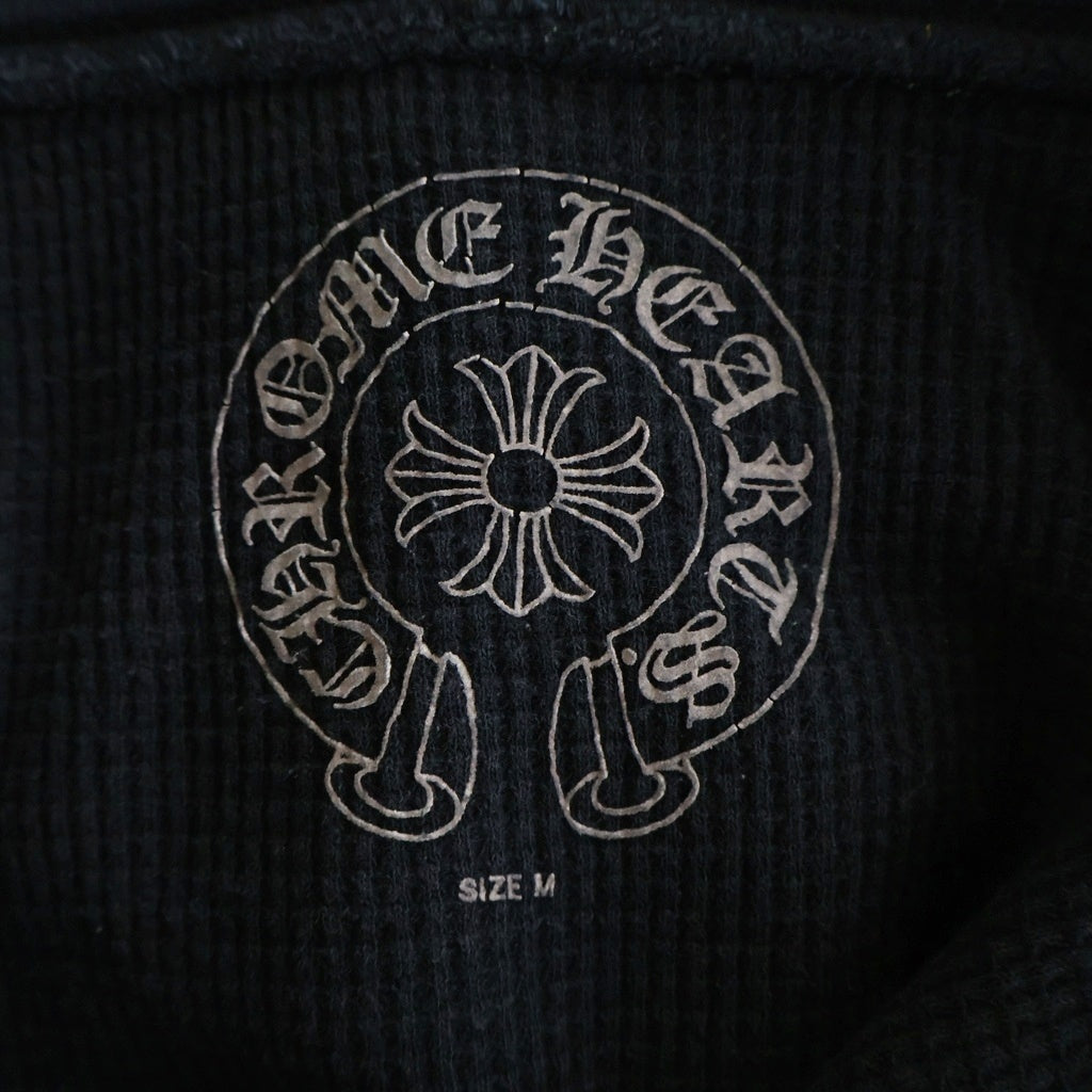 CHROME HEARTS(クロムハーツ) OLD SWTSHRT HD ZIP 袖フローラル バックホースシュープリントジップパーカー ブラック