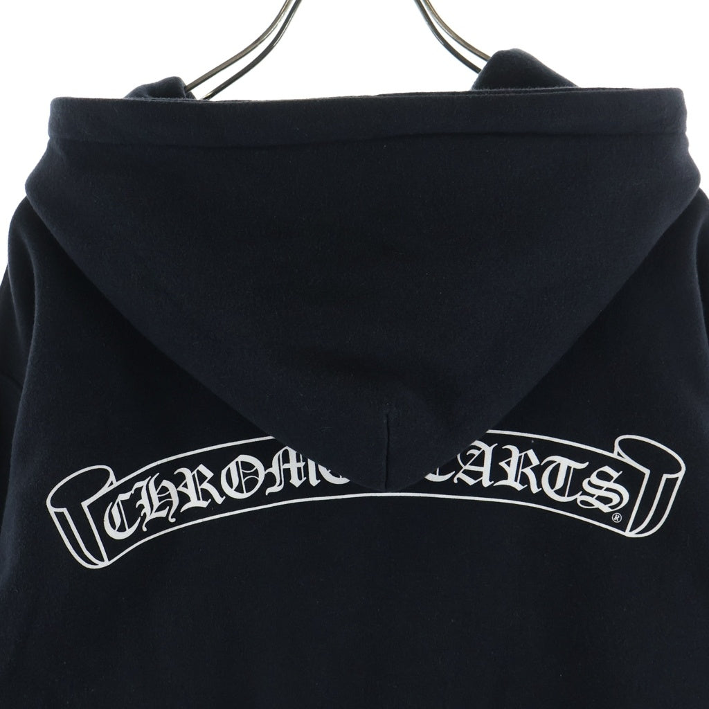 CHROME HEARTS(クロムハーツ) SWTSHRT HD ZIP 袖CHクロス バックスクロールラベルプリント ジップパーカー