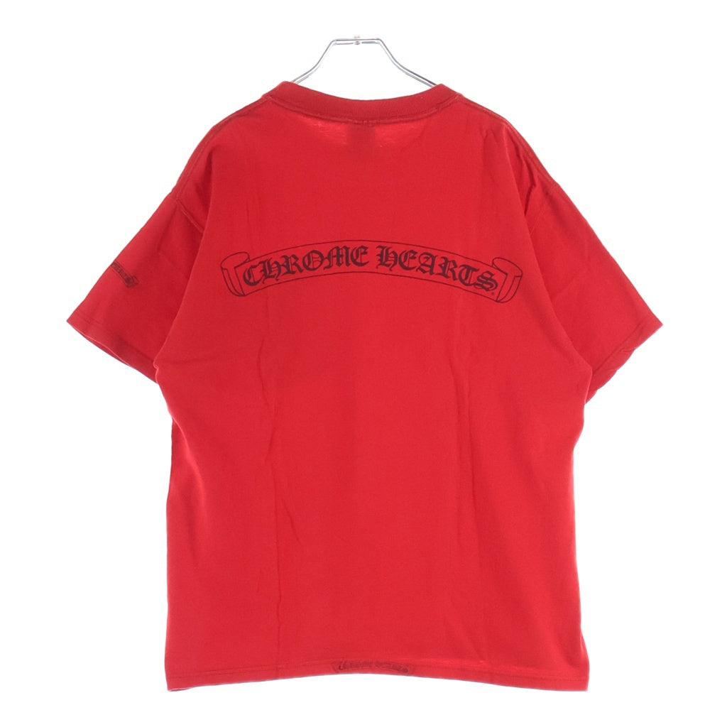 CHROME HEARTS(クロムハーツ) OLD オールド ネックロゴ バックスクロールラベルプリント半袖Tシャツカットソー