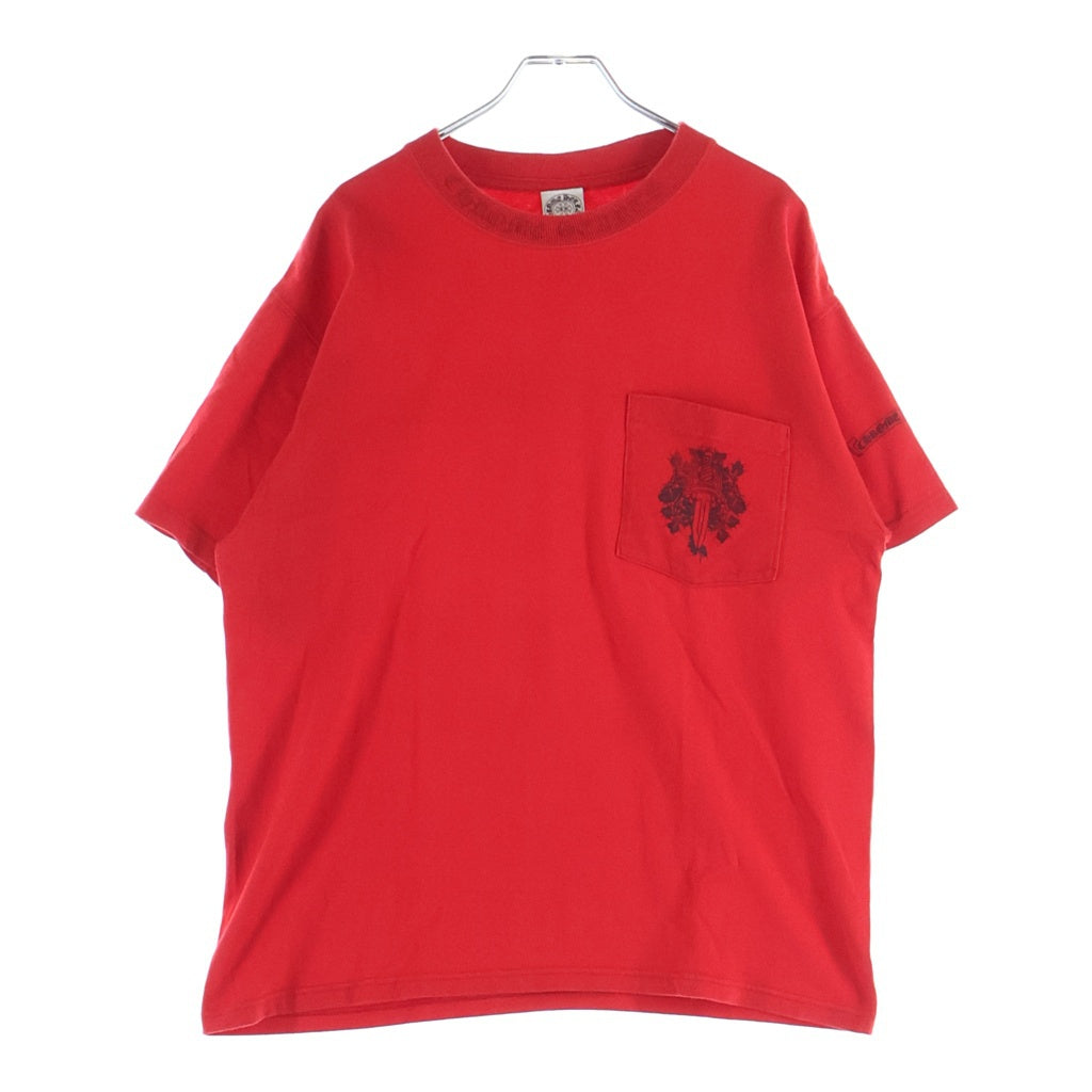 CHROME HEARTS(クロムハーツ) OLD オールド ネックロゴ バックスクロールラベルプリント半袖Tシャツカットソー