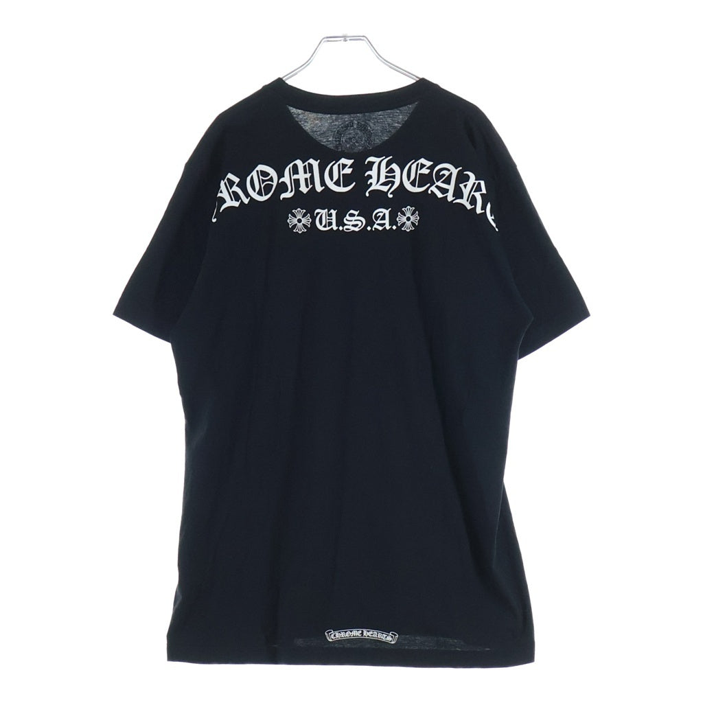 CHROME HEARTS(クロムハーツ) ARCH LOGO USA S/S TEE アーチロゴプリント クルーネック半袖Tシャツ カットソー ブラック
