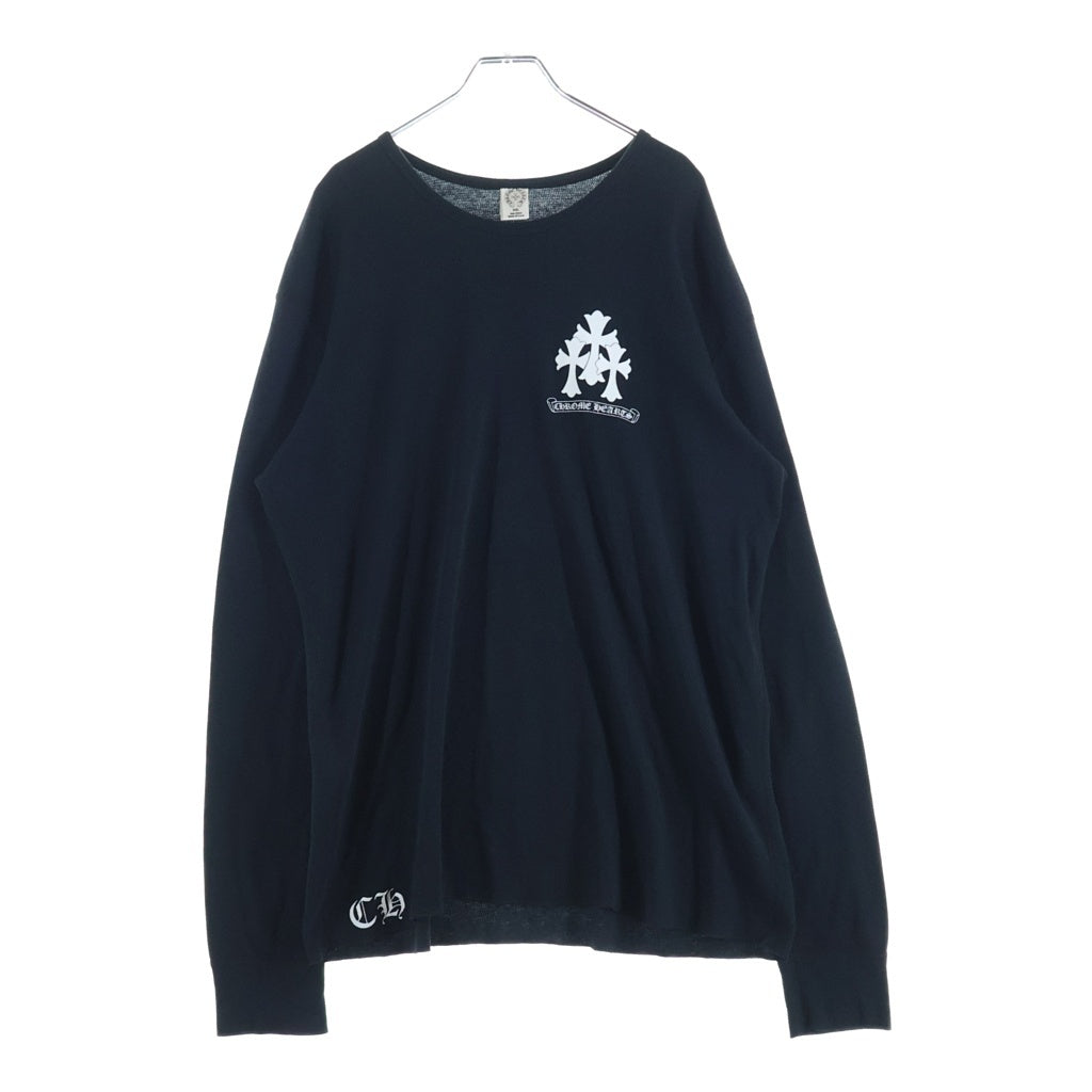 CHROME HEARTS(クロムハーツ) セメタリークロス タイヤトラック 長袖サーマル ロングスリーブTシャツ ブラック