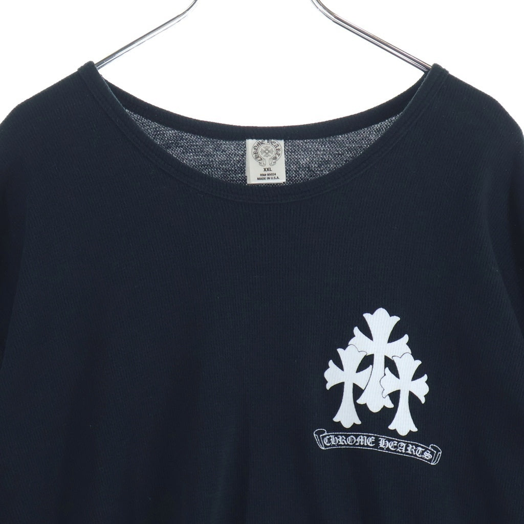 CHROME HEARTS(クロムハーツ) セメタリークロス タイヤトラック 長袖サーマル ロングスリーブTシャツ ブラック