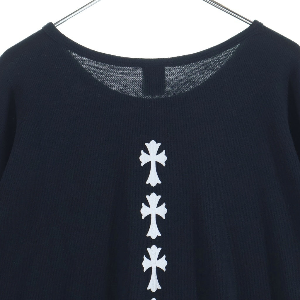 CHROME HEARTS(クロムハーツ) セメタリークロス タイヤトラック 長袖サーマル ロングスリーブTシャツ ブラック