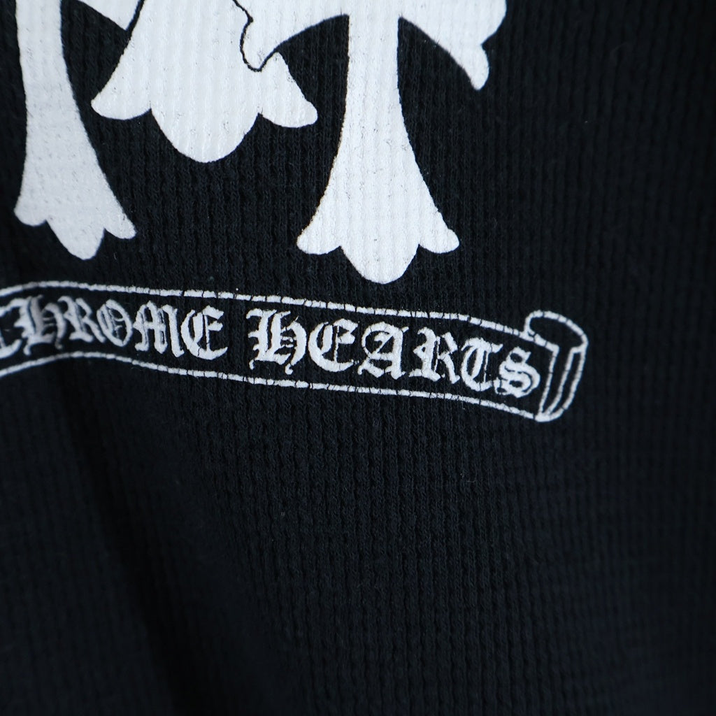 CHROME HEARTS(クロムハーツ) セメタリークロス タイヤトラック 長袖サーマル ロングスリーブTシャツ ブラック