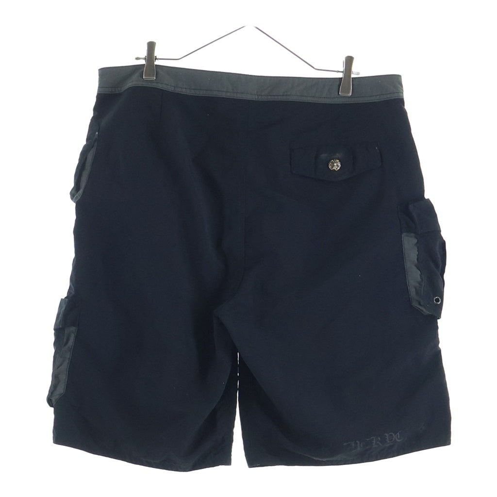 CHROME HEARTS(クロムハーツ) SWIM PANTS CRS BTN クロスボールボタン スクロールラベル付 ハーフパンツ ブラック