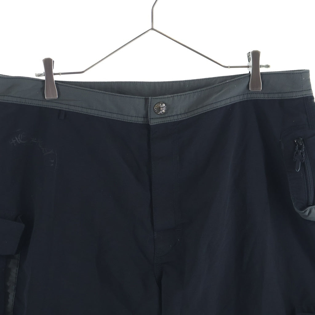 CHROME HEARTS(クロムハーツ) SWIM PANTS CRS BTN クロスボールボタン スクロールラベル付 ハーフパンツ ブラック
