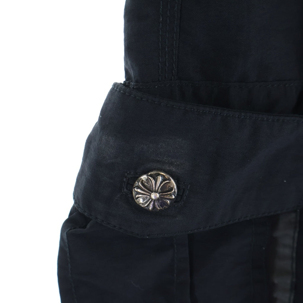 CHROME HEARTS(クロムハーツ) SWIM PANTS CRS BTN クロスボールボタン スクロールラベル付 ハーフパンツ ブラック