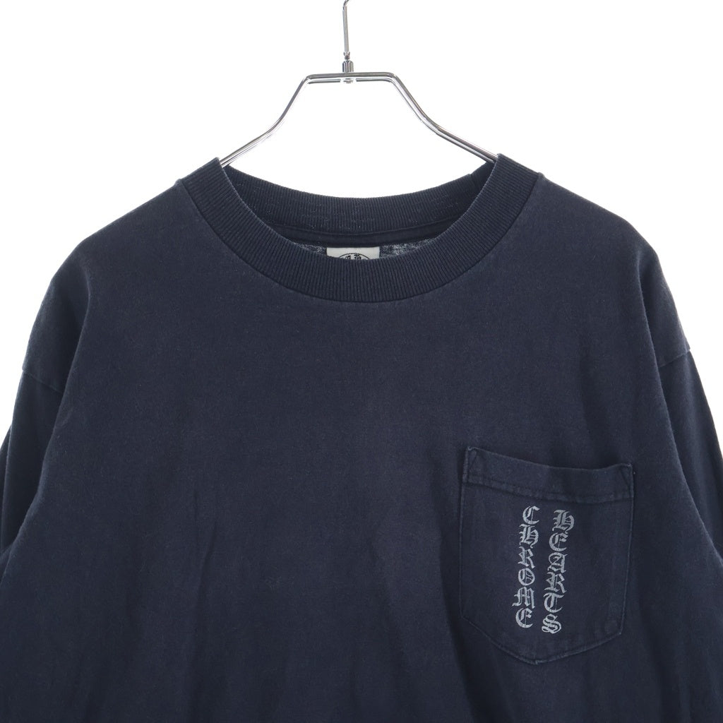 CHROME HEARTS(クロムハーツ) OLD オールド 袖英字ロゴ バックスクロールラベルプリント長袖Tシャツカットソー