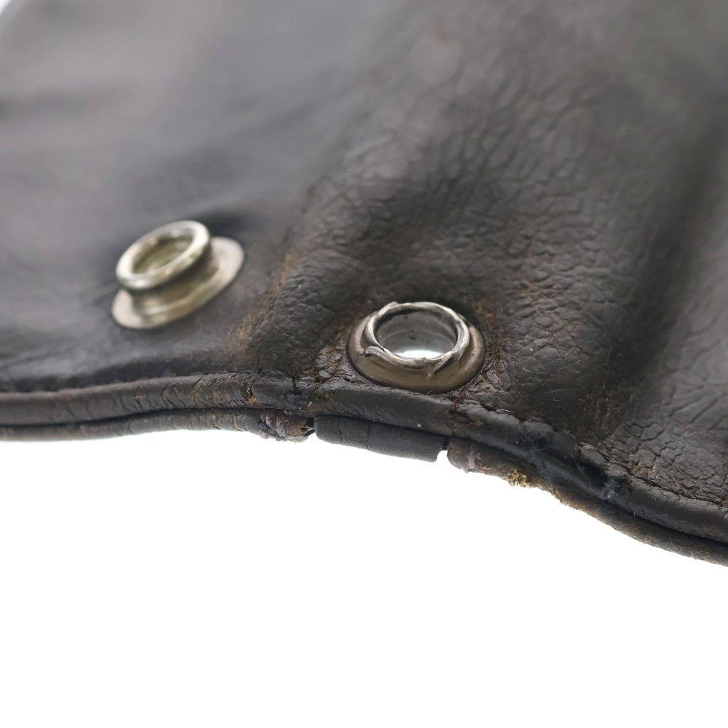 CHROME HEARTS(クロムハーツ) 3FOLD 3フォールド フローラルボタン レザーウォレット 財布 ブラック