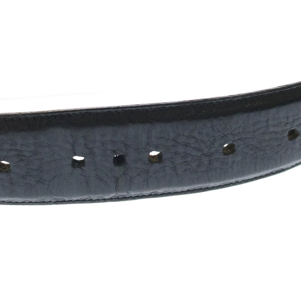 CHROME HEARTS(クロムハーツ) 1.5 STRAP 1.5inchスクロールレーベルリベッツ レザーベルト