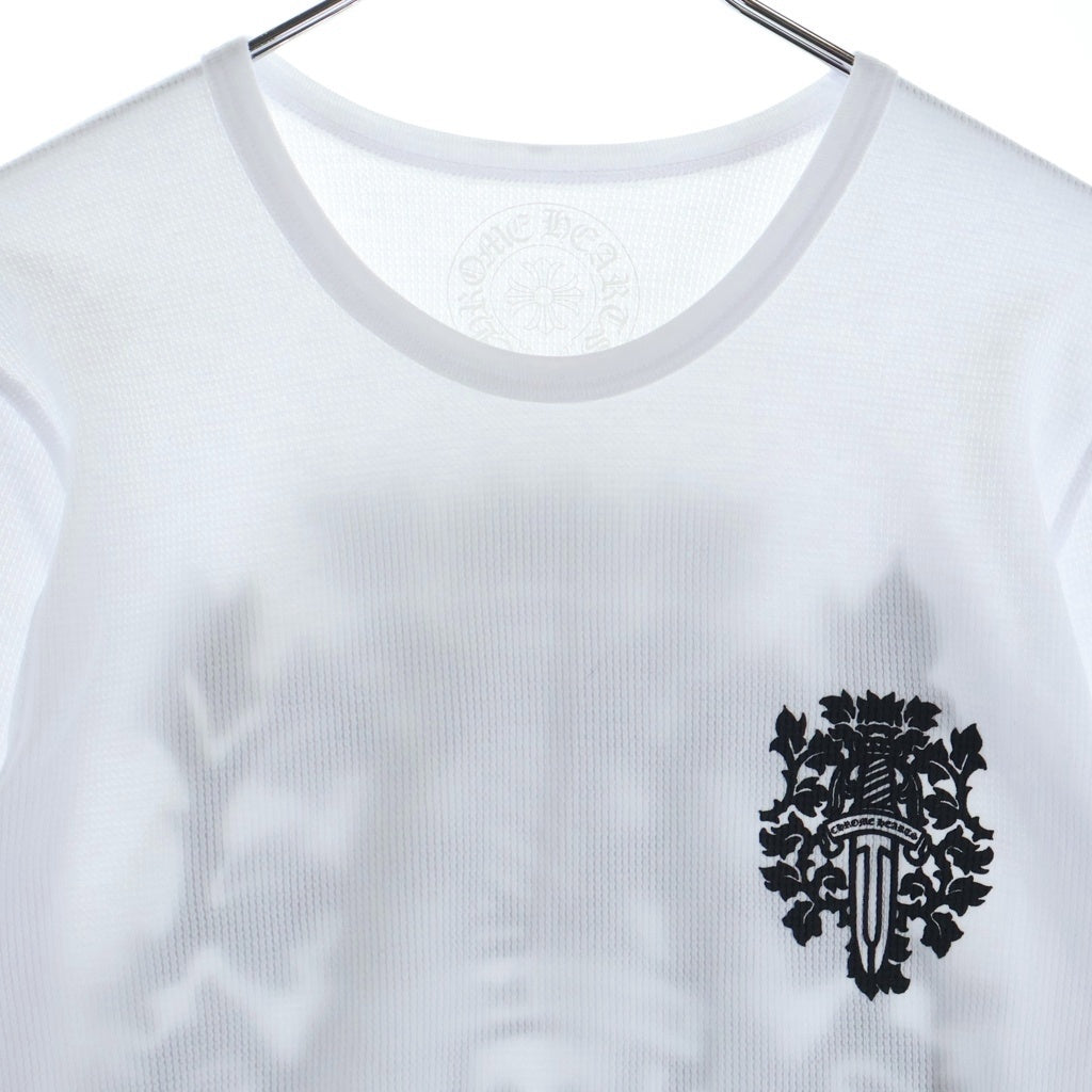 CHROME HEARTS(クロムハーツ) Thermal L S ヴァインダガープリントサーマル長袖Tシャツ カットソー ホワイト