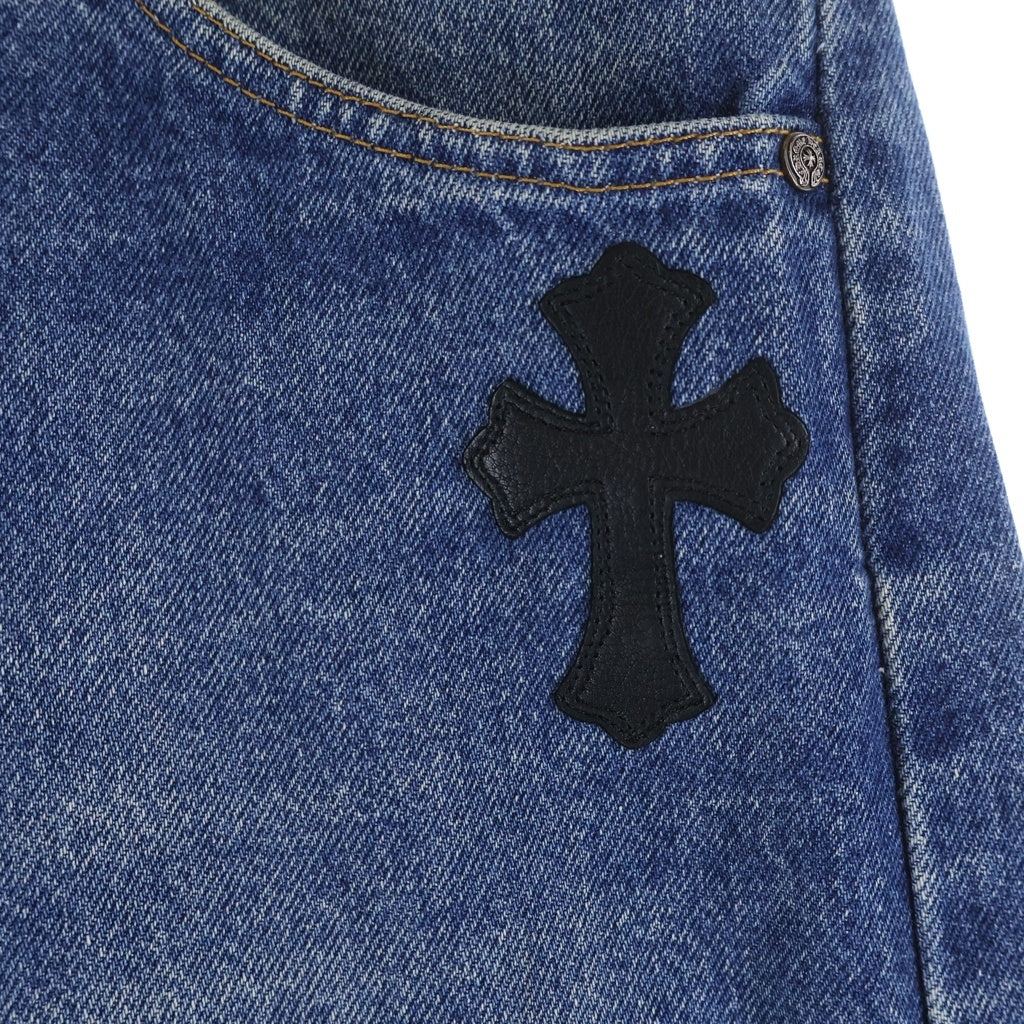 CHROME HEARTS(クロムハーツ) U VNTG JEAN BLU/ORNG TAB クロスパッチ付きウォッシュド505デニムパンツ
