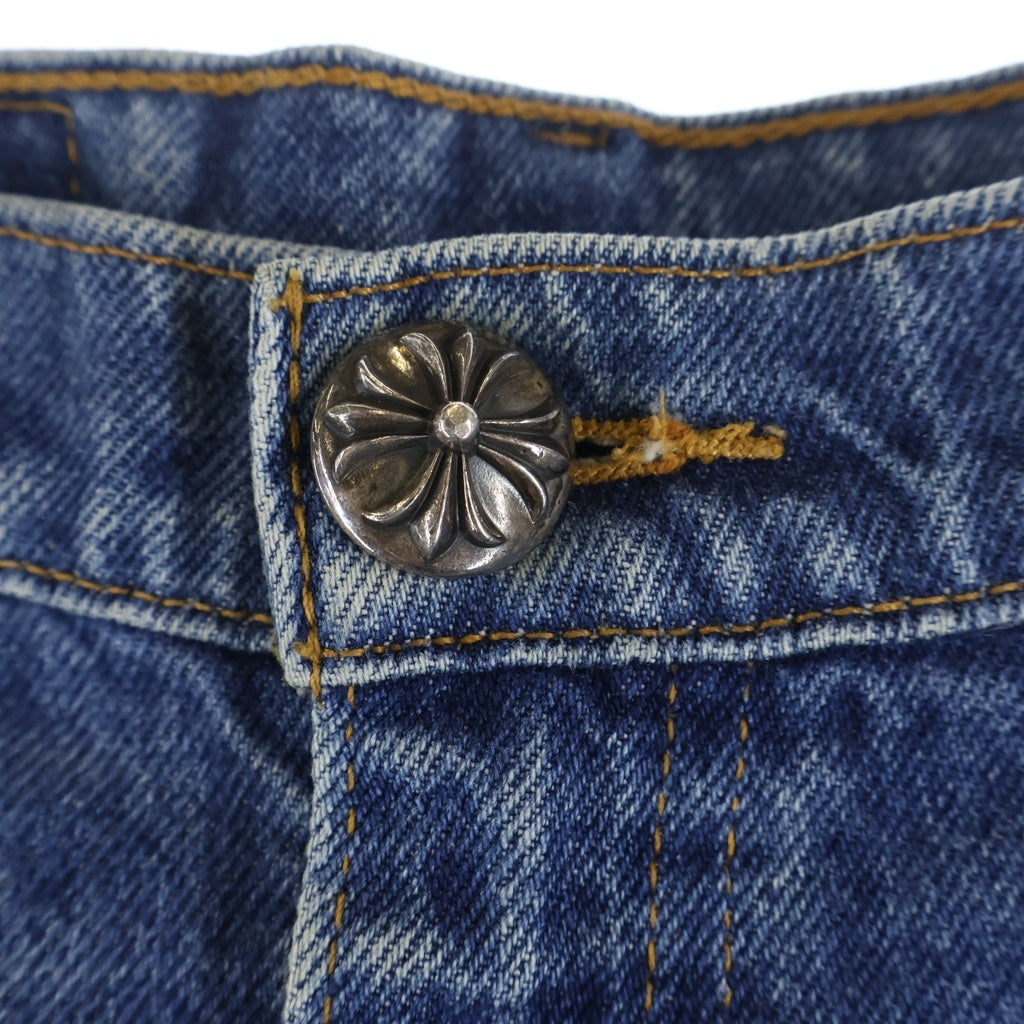 CHROME HEARTS(クロムハーツ) U VNTG JEAN BLU/ORNG TAB クロスパッチ付きウォッシュド505デニムパンツ