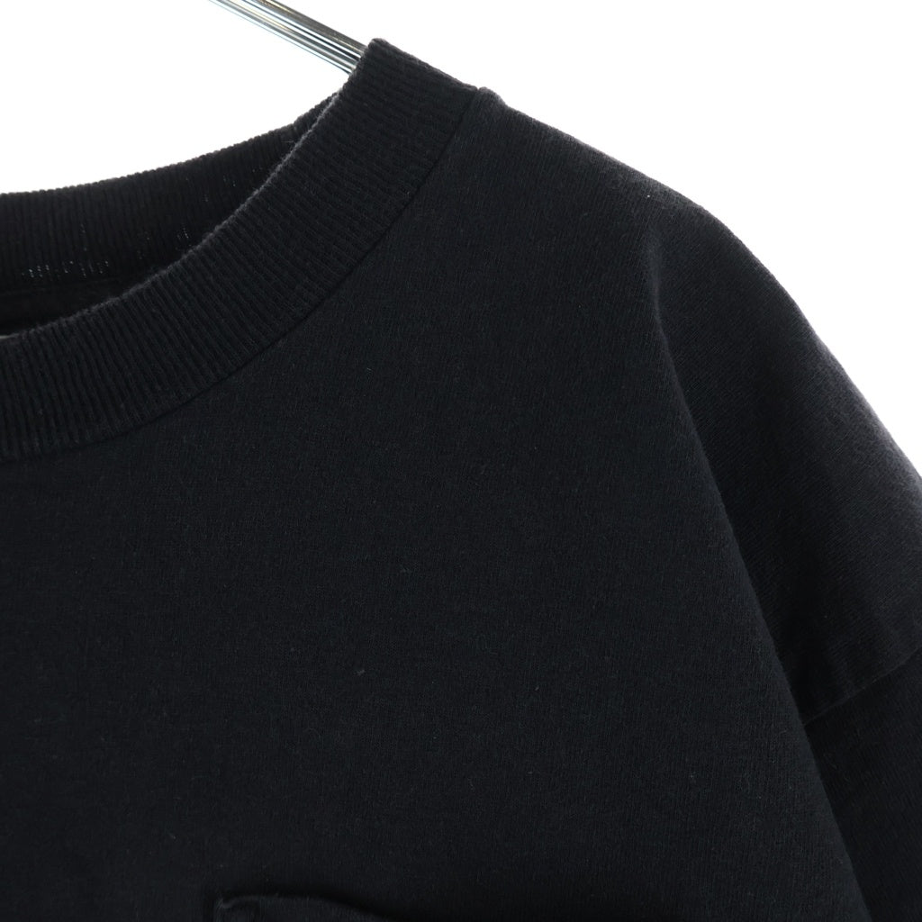 CHROME HEARTS(クロムハーツ) OLD FLRL CRS TEE オールド フローラルクロス スクロールラベルプリント クルーネック 半袖Tシャツ カットソー ブラック/レッド