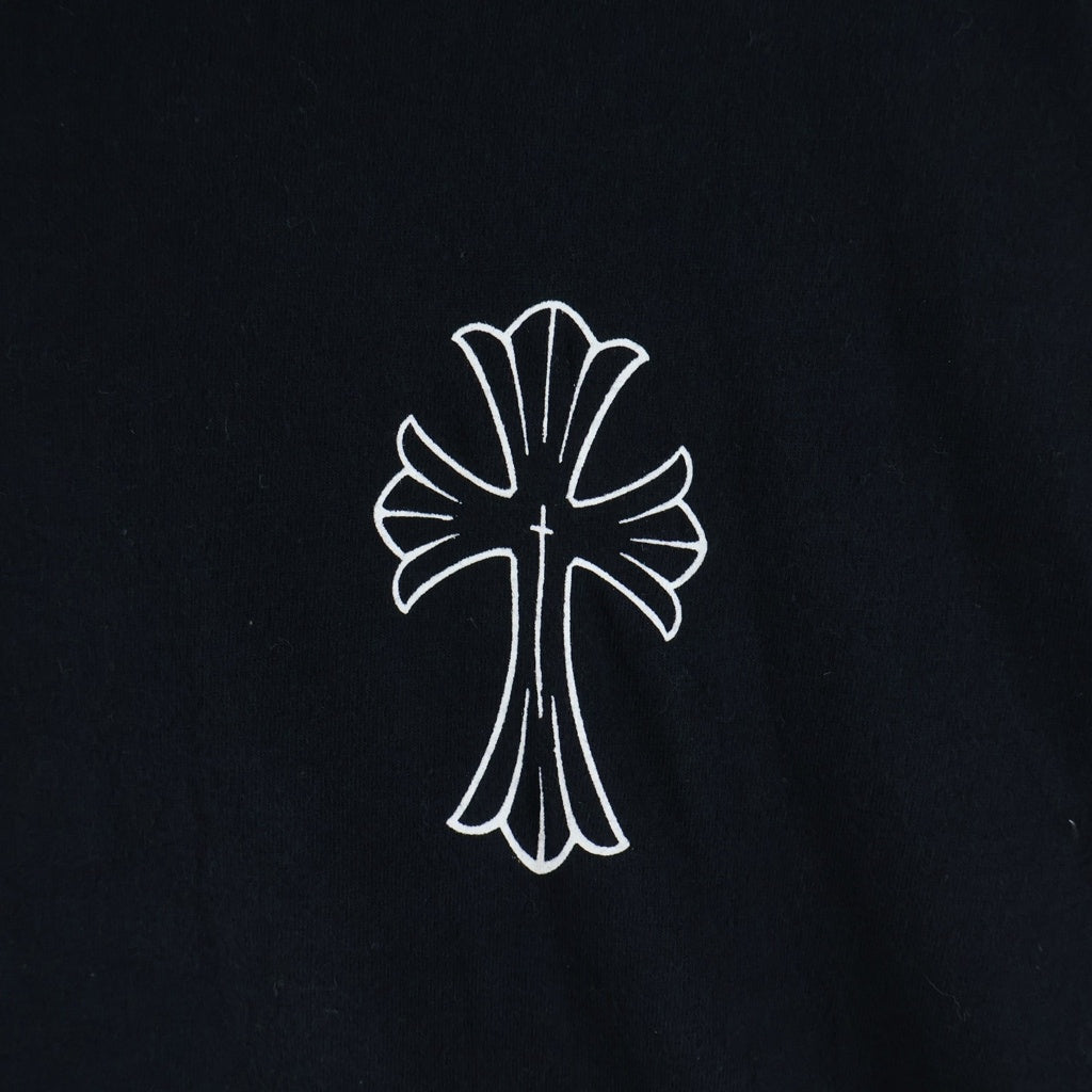 CHROME HEARTS(クロムハーツ) OLD CH CRS TEE オールド バックCHクロスプリント クルーネック 半袖Tシャツ カットソー ブラック
