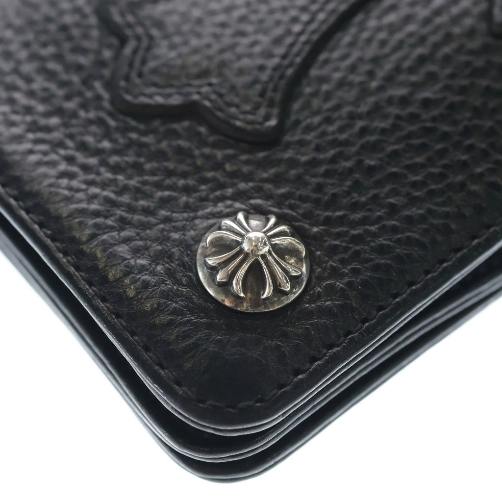 CHROME HEARTS(クロムハーツ) 1ZIP CROSS PATCH 1ジップ クロスパッチ付きクロスボタンレザーウォレット