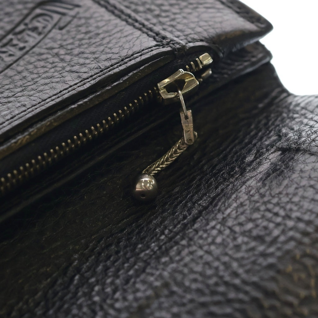 CHROME HEARTS(クロムハーツ) 1ZIP CROSS PATCH 1ジップ クロスパッチ付きクロスボタンレザーウォレット