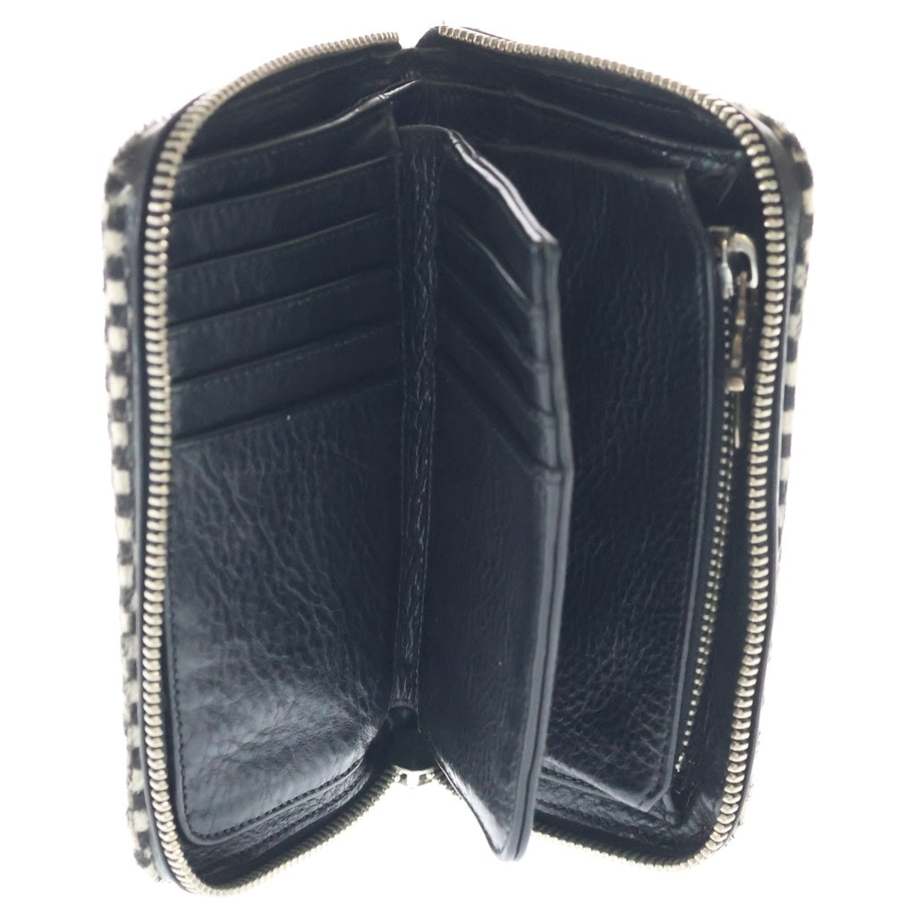 CHROME HEARTS(クロムハーツ) REC F ZIP MINI ミニラウンドジップハラコレザーウォレット 財布