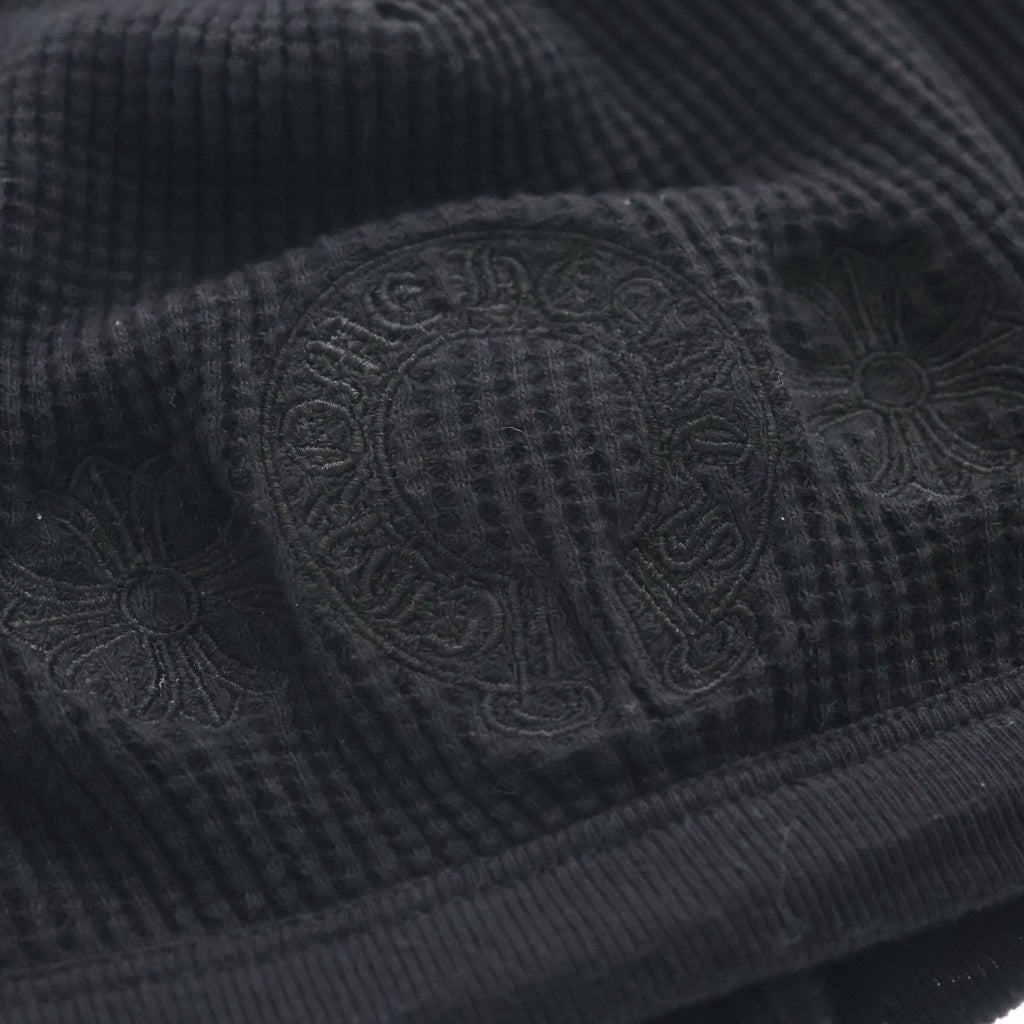 CHROME HEARTS(クロムハーツ) HORSESHOE THERMAL BEANIE ホースシュー CHプラス 刺繍 サーマルニットビーニー 帽子 ブラック