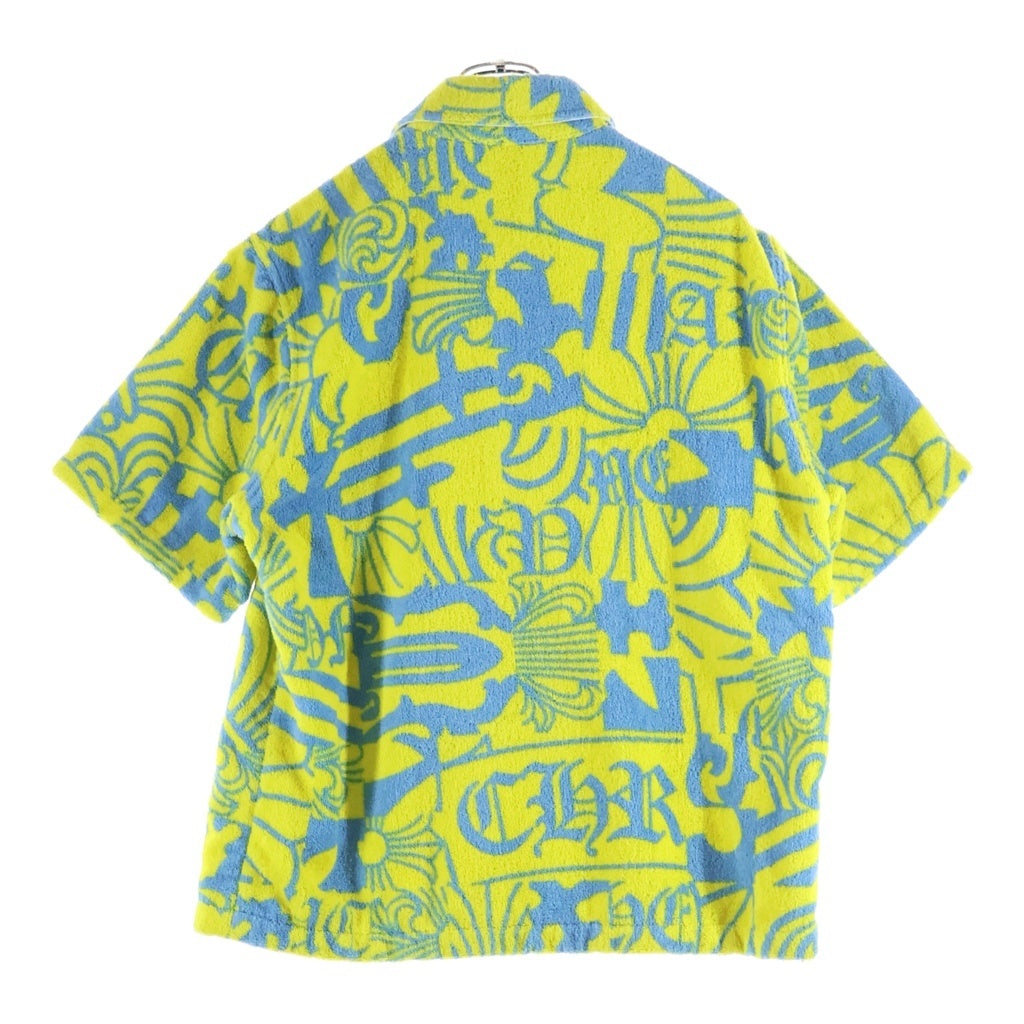 CHROME HEARTS(クロムハーツ) CRS BUTTON PILE SS SHIRT マイアミ限定 パイル生地 クロスボールボタン半袖シャツ