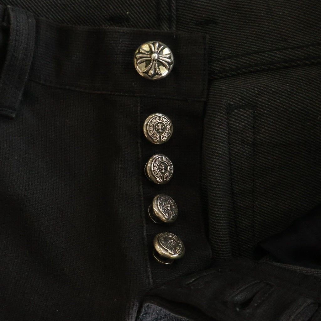 CHROME HEARTS(クロムハーツ) RS BOOTLEG 5 PKT DNM PANT クロスボールボタンブーツカットデニムパンツ