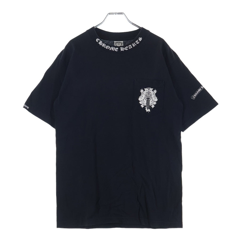 CHROME HEARTS(クロムハーツ) OLD S/S オールド ネックロゴ バックスクロールラベルプリント 半袖Tシャツカットソー