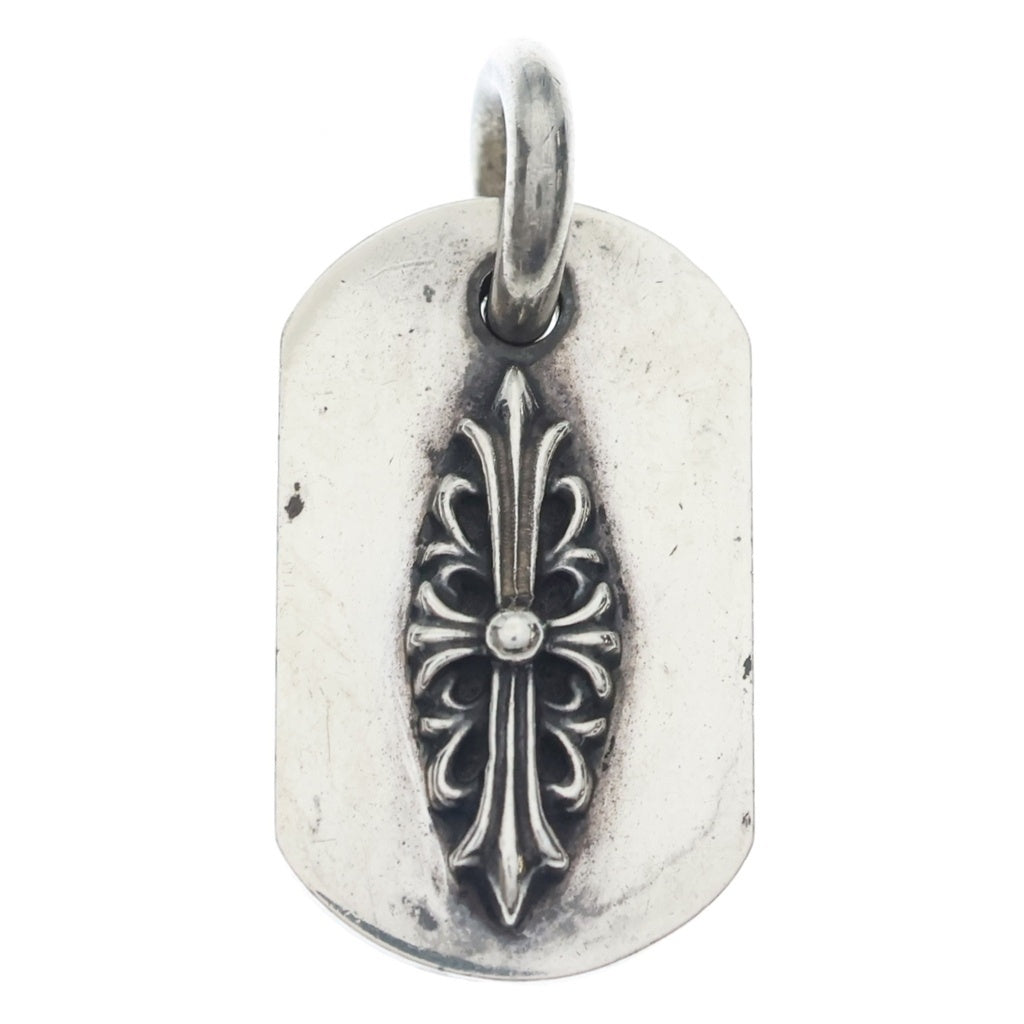CHROME HEARTS(クロムハーツ) RAISED FRRL DOGTAG レイズドフローラルクロス ドッグタグ ペンダントトップ シルバー BCA302